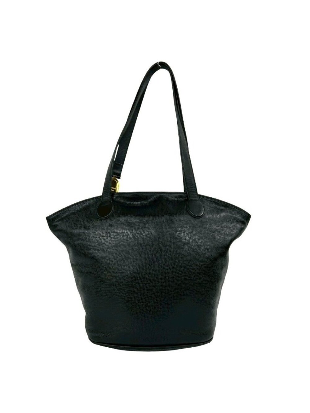 Dior CD Logo Leather Tote Shoulder Bag Black - Picture 3 of 10